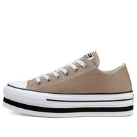 (WMNS) Converse Everyday Platform Chuck Taylor All Star Brown White Thick Sole Sneakers 'Gray White' 567997C