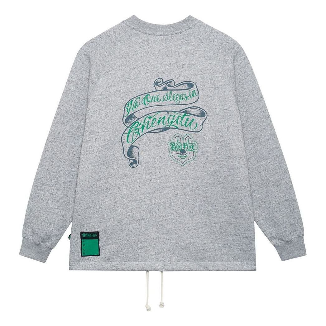 Li-Ning Lifestyle Vintage Graphic Printed Pullover 'Grey' AWDSJ07-3