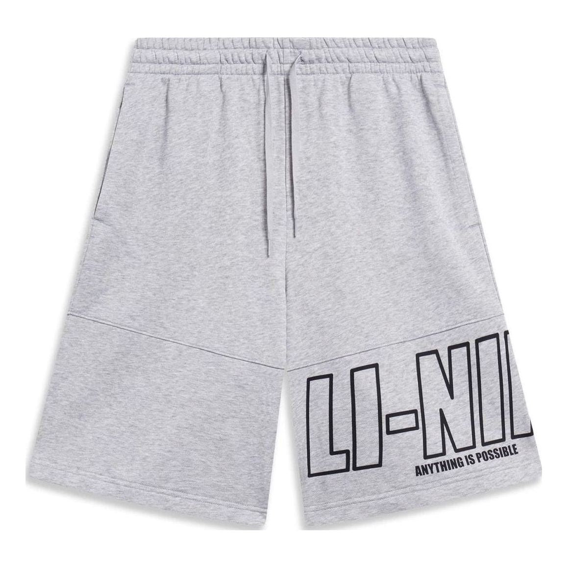 Li-Ning Anything Is Possible Graphic Shorts 'Grey' AKST597-1