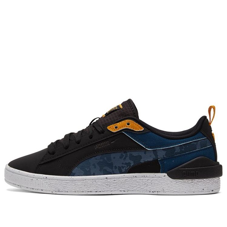 PUMA Unisex Suede Bloc Low-Top Sneakers Blue/Black 381187-01