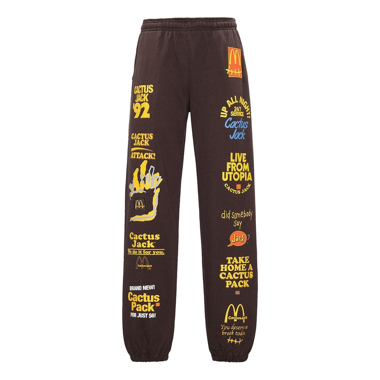Travis Scott x McDonald's Sticker Bomb Sweatpants 'Brown' TC-23