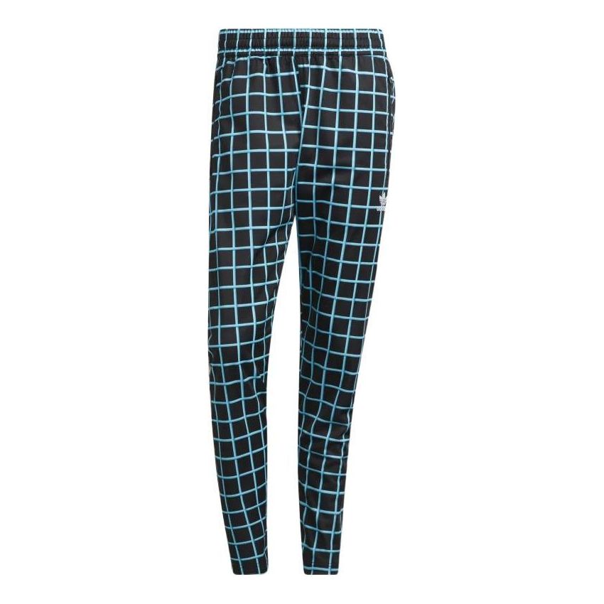 adidas originals Plaid Logo Printing Sports Pants/Trousers/Joggers Black HG6510