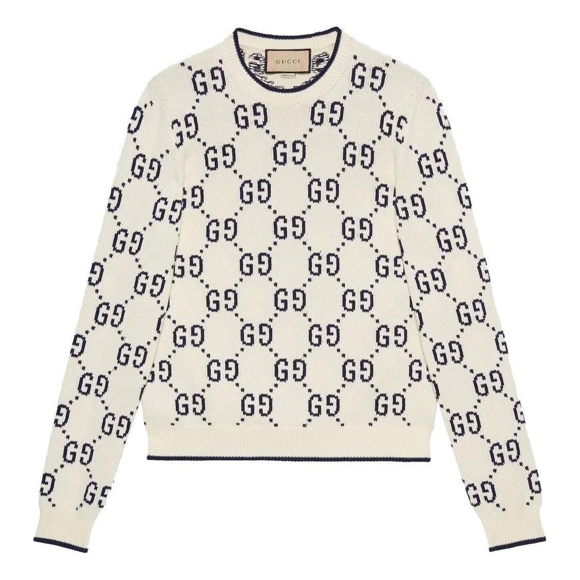 Gucci GG Cotton Knit Sweater 'Ivory Cotton' 694767-XKCDF-9145