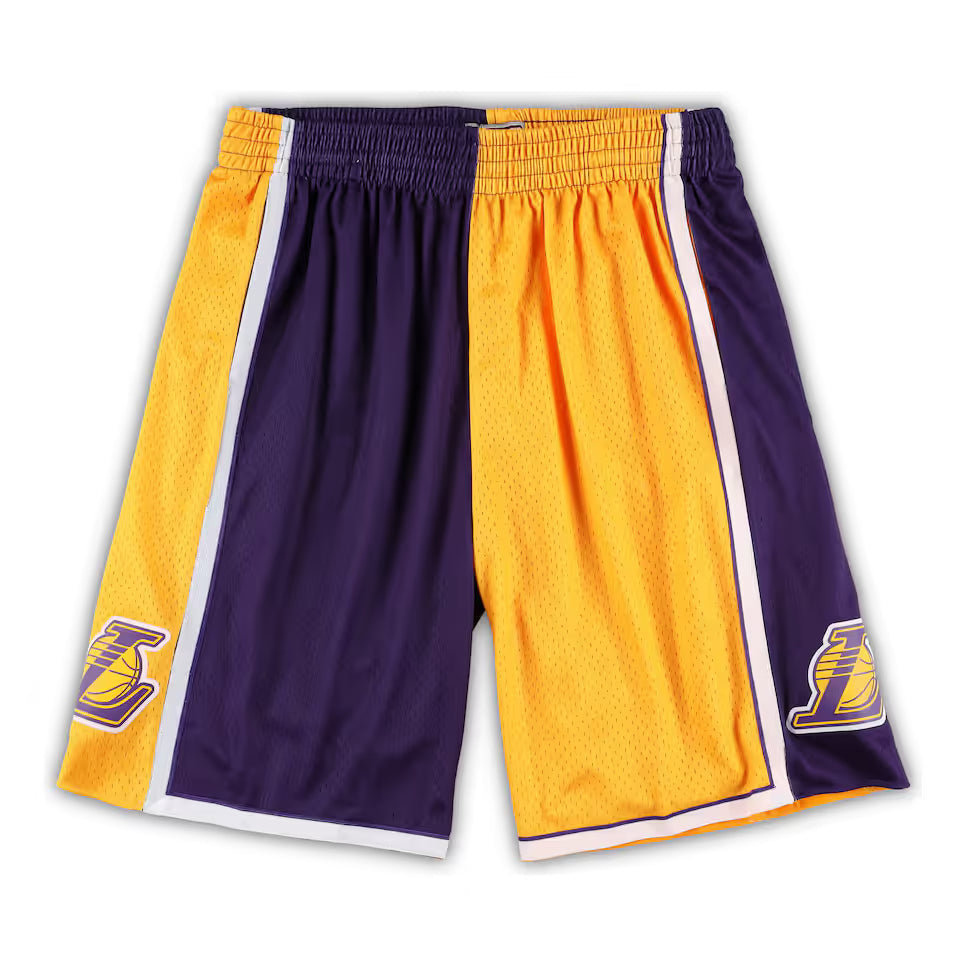 Mitchell & Ness x NBA Los Angeles Lakers Split Swingman Shorts 'Yellow Purple' SMSH4855-LAL09PPPPRYW