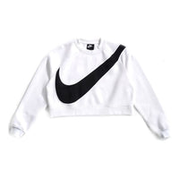 (WMNS) Nike Sportswear Swoosh Large Fleece Round Neck White BV3934-100
