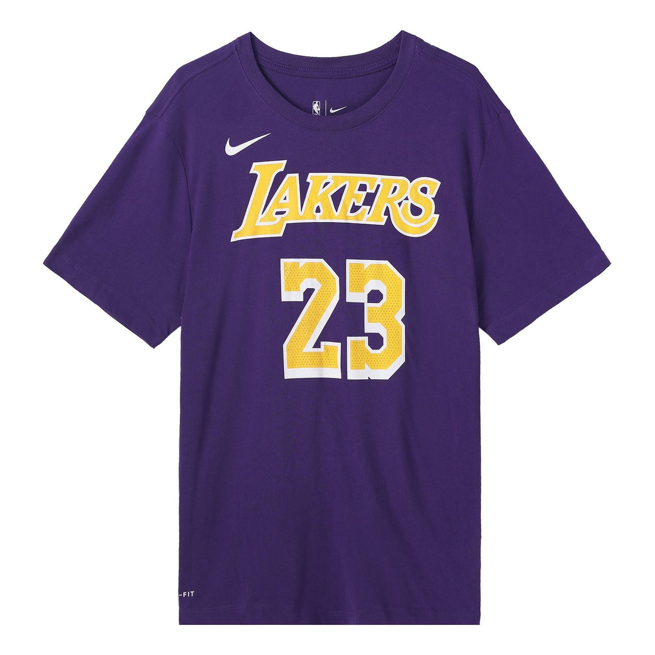 Nike Dri-FIT NBA limited Los Angeles Lakers LeBron James No. 23 Quick Dry Short Sleeve Purple BQ1541-557
