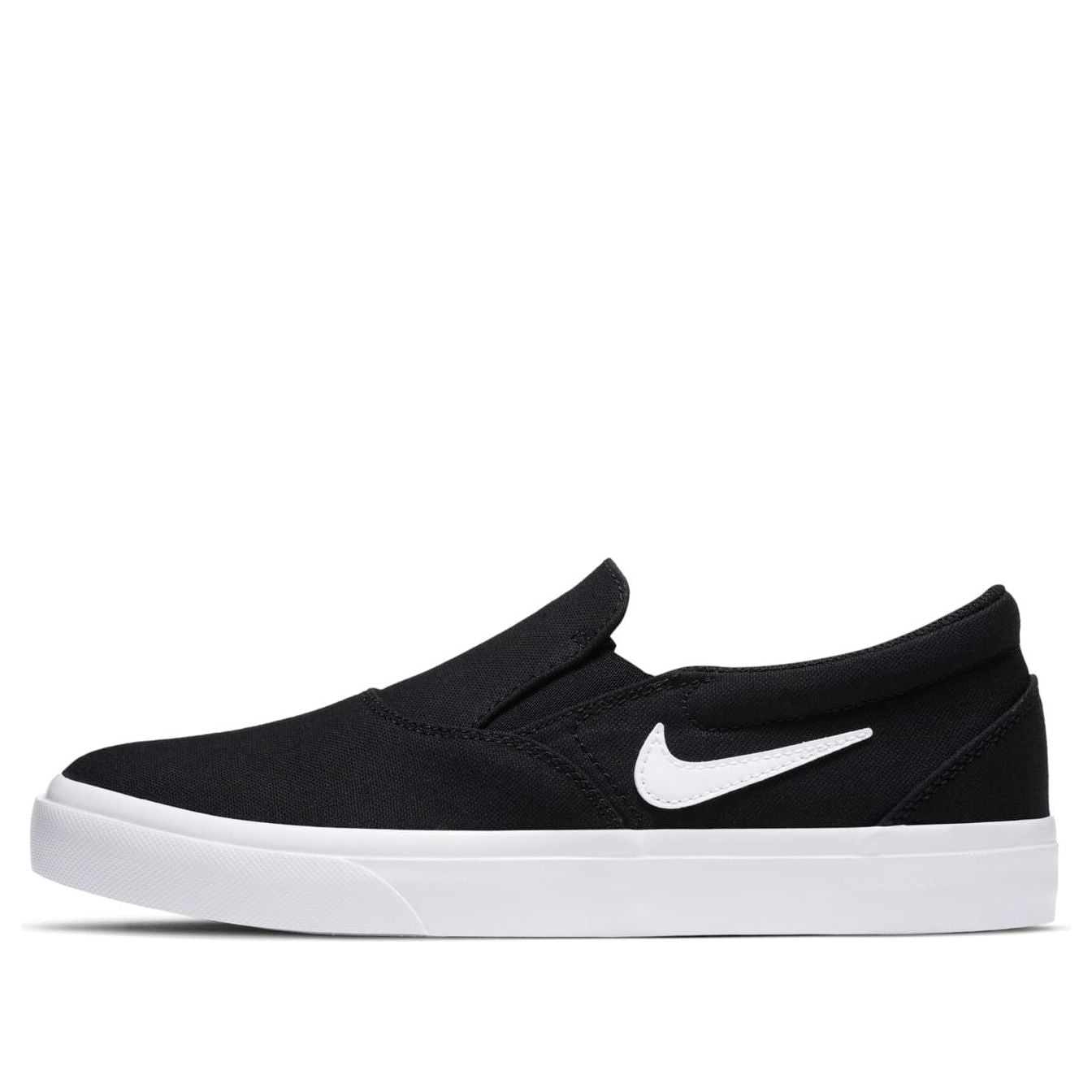 (WMNS) Nike SB Charge Canvas Slip 'Black White' DA2607-001