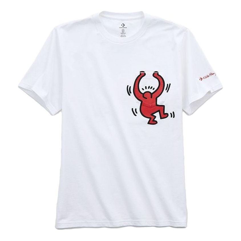 Converse x Keith Haring Graphic Pocket Tee 'White' 10022253-A01