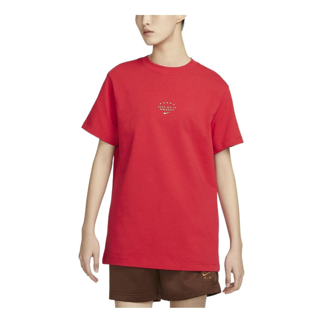 (WMNS) Nike Sportswear Short-Sleeve T-Shirt 'University Red' DX7941-657