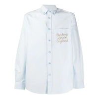 Burberry Men's SS21 Long Sleeve Shirt Blue 80367561