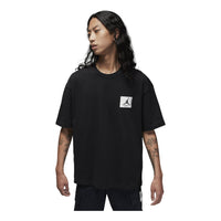 Air Jordan Solid Color Patch Round Neck Short Sleeve Asia Sizing 'Black' DZ7314-010