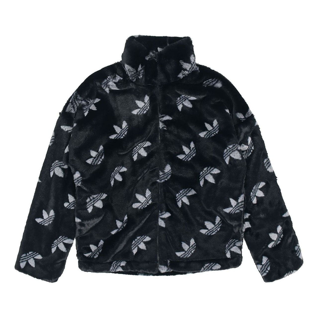 adidas originals Logo Stand Collar Sports Jacket Black HI4656