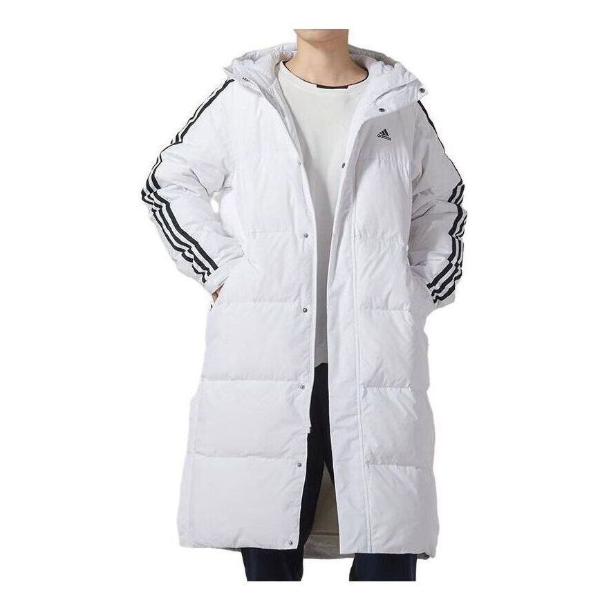 adidas 3-Stripes Long Down Jackets 'White' IT8713