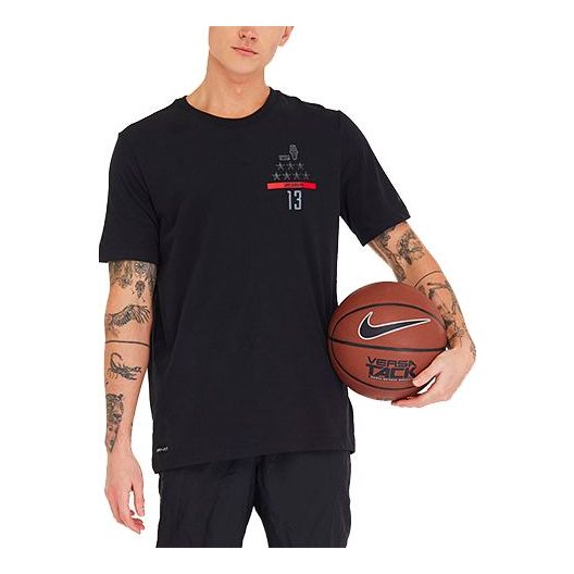 Nike Mba M Nk Dry Tee Mvp Acl Dri-FIT houston rockets Casual Sports Training Jersey Short Sleeve Black CI1545-010