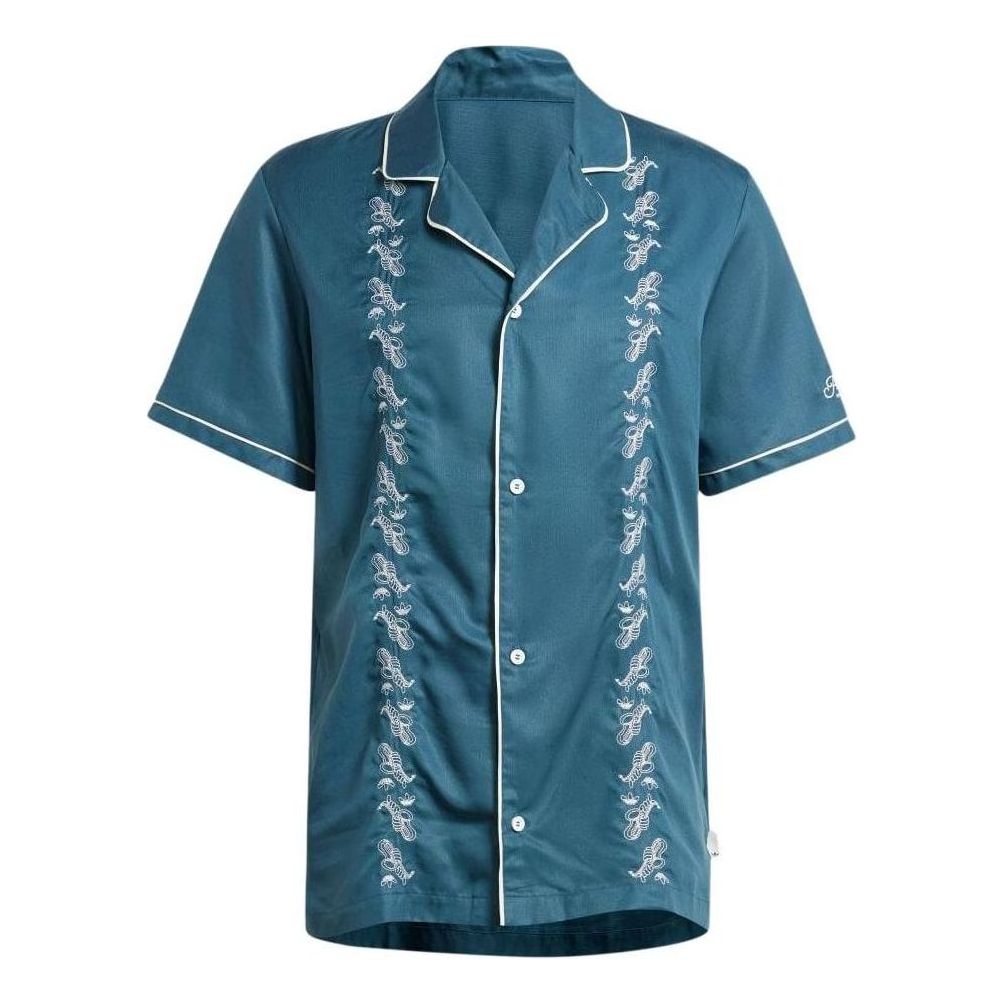 adidas Originals Leisure Bowling Shirt Asia Sizing 'Teal' IR8401