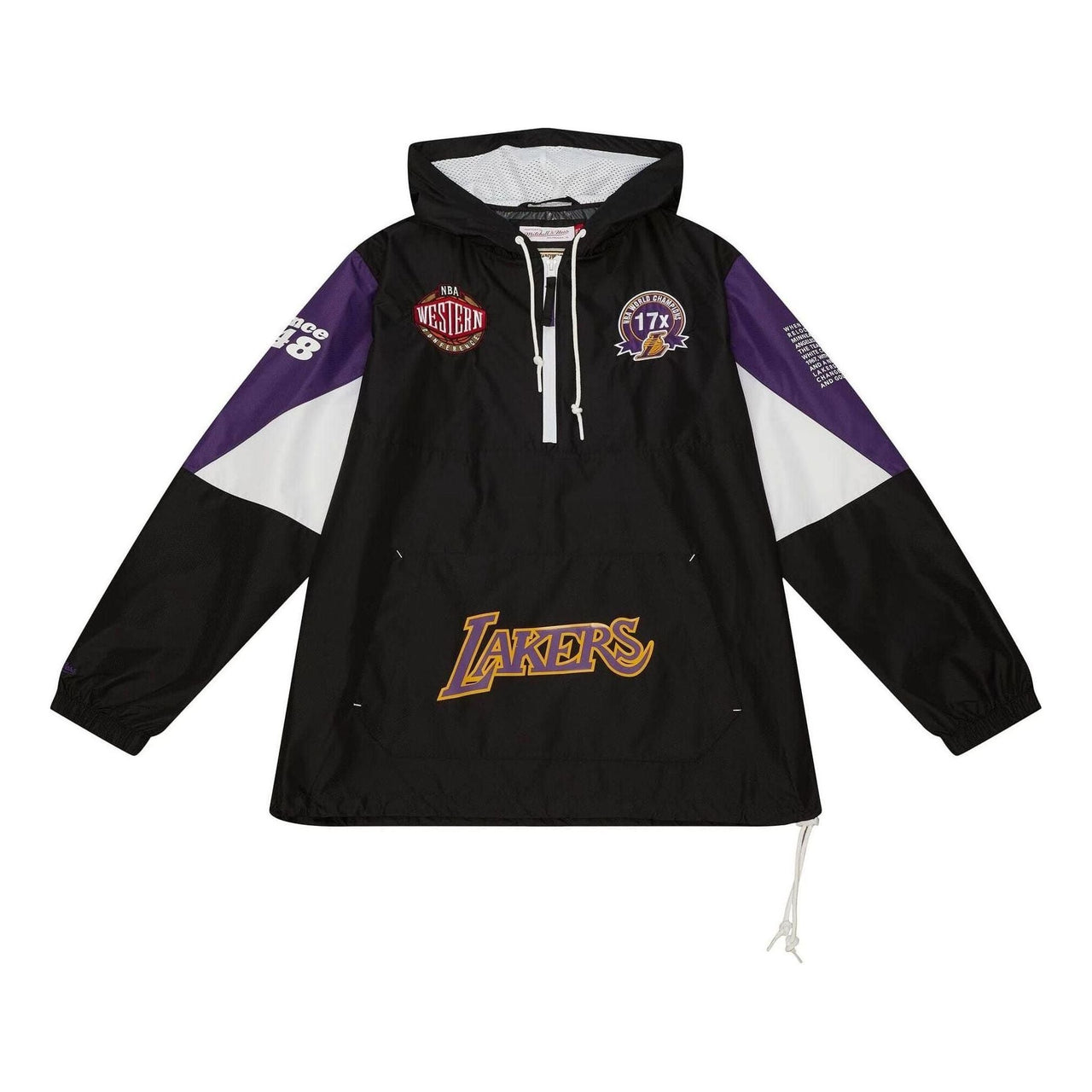 Mitchell & Ness x NBA Team Origins Pullover Anorak 'LA Lakers' OJPO5033-LALYYPPPBLCK