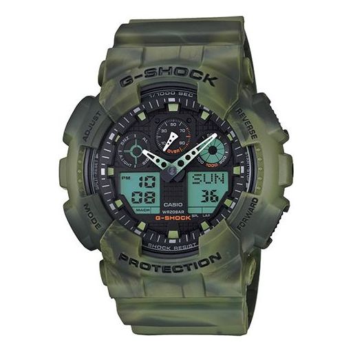CASIO G-Shock Analog-Digital 'Green' GA-100MM-3A