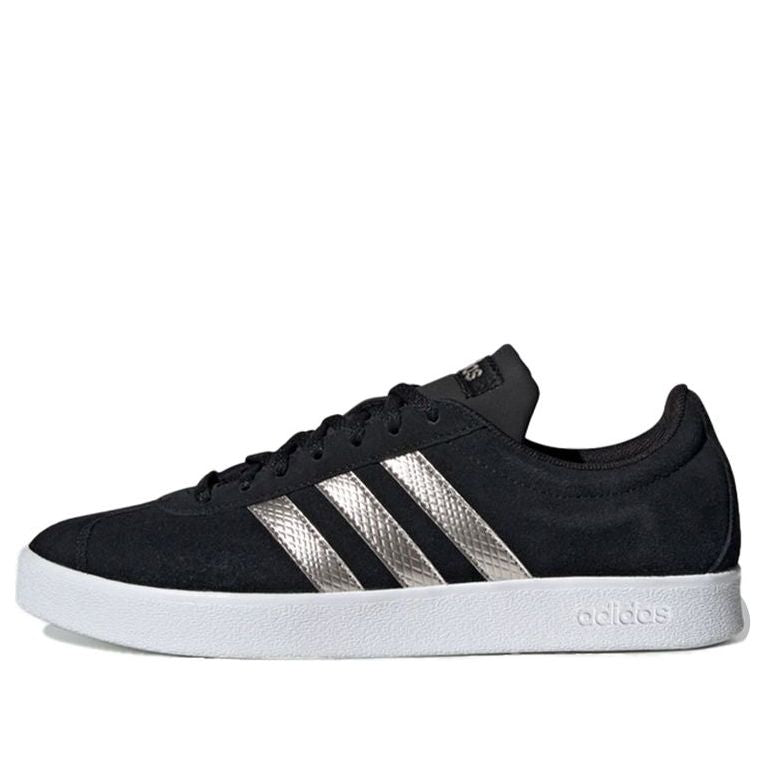 (WMNS) adidas VL Court 2.0 'Black Platinum Metallic' EE6784
