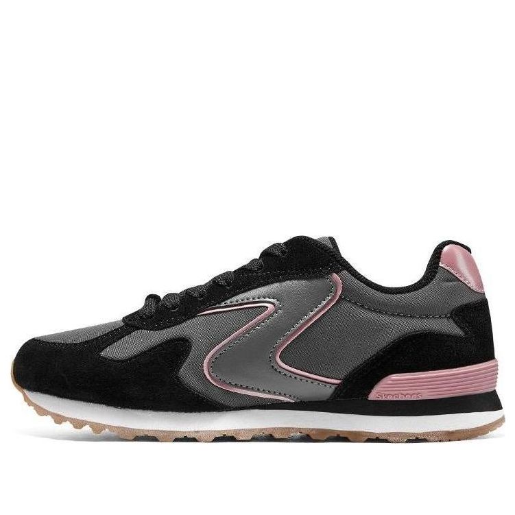 (WMNS) Skechers OG 85 'Black Grey Pink' 177001-BLK