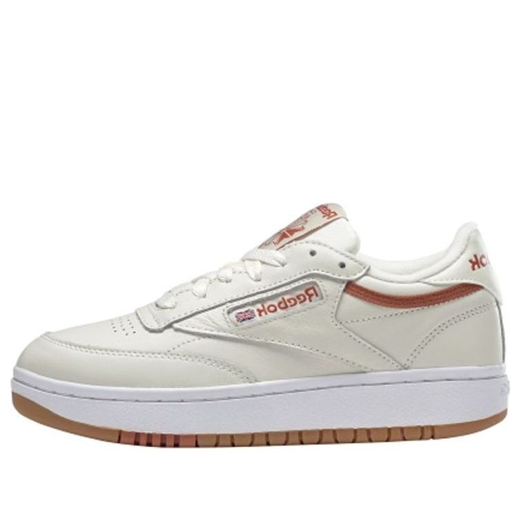 (WMNS) Reebok Club C Double Shoes White/Brown FW3622