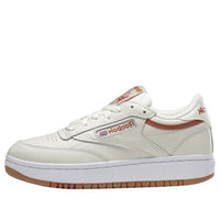(WMNS) Reebok Club C Double Shoes White/Brown FW3622