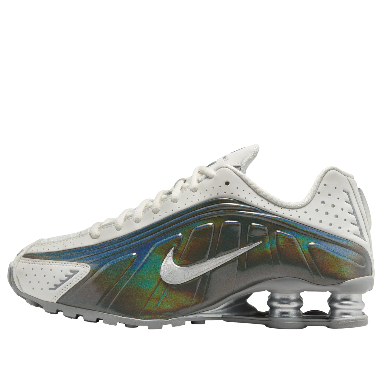 (WMNS) Nike Shox R4 'Summit White Hydrangea Metallic Silver' IB7703-100