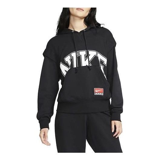 (WMNS) Nike Sportswear Team Fleece Hoodie 'Black' DQ6586-010