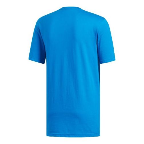 adidas originals Round Neck Pullover Short Sleeve Blue FN2838