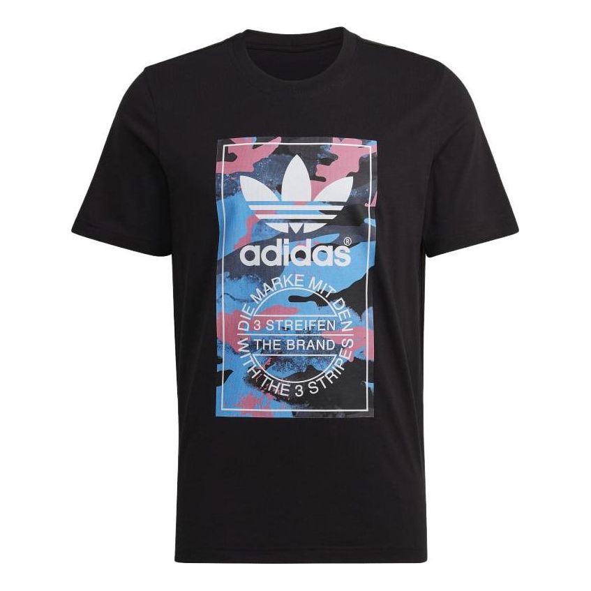 adidas originals Graphic Camo T-shirt 'Black' HK5157
