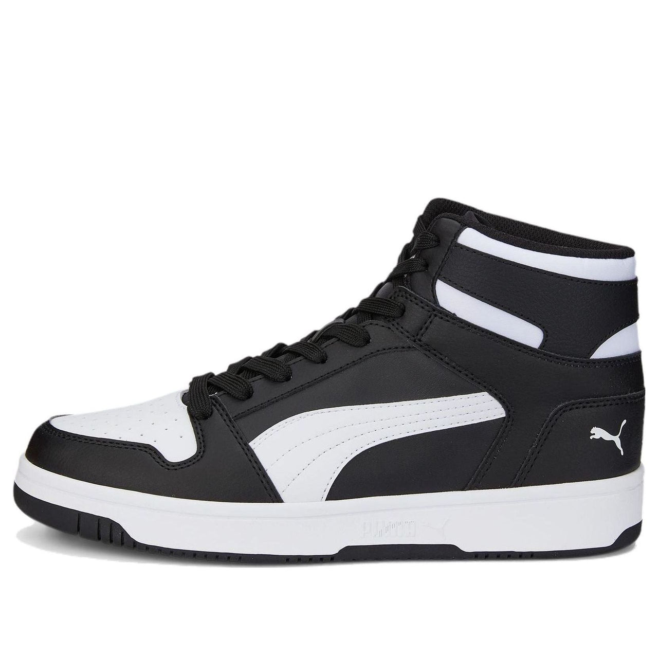 PUMA Rebound Layup High Top Sneakers 'Black White' 386438-01