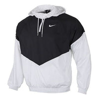 Men's Nike SB SHIELD Skateboard Half Zipper Pullover Splicing Interchange Jacket 'Black White' BV0980-010