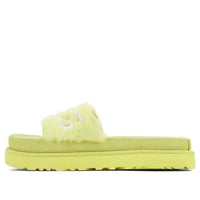 (WMNS) UGG Laton Fur Slide Yellow Slippers 1111236-MRT