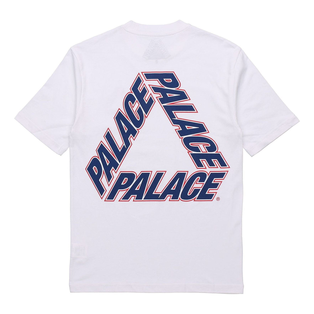 PALACE P3 Team T-Shirt Dark Back Large Logo Printing Short Sleeve Unisex White P19TS236