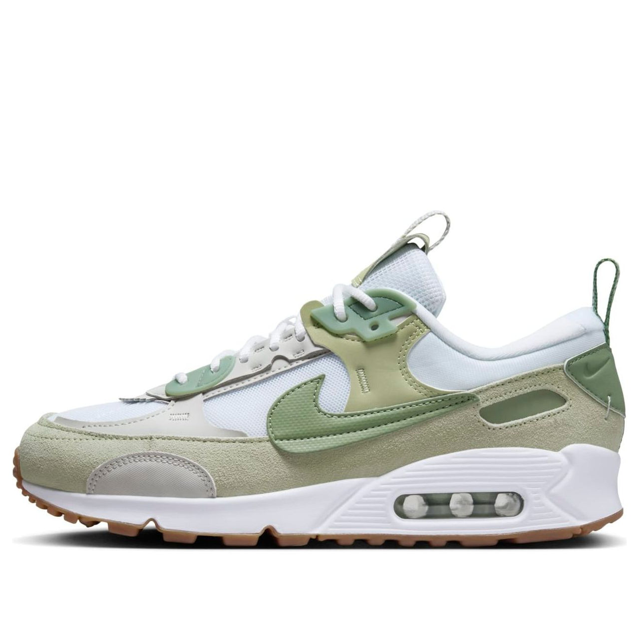 (WMNS) Nike Air Max 90 Futura 'White Olive Aura Gum Medium Brown' HF5052-100