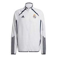 adidas Embroidered Logo Stripe Stand Collar Zipper Jacket Gray HA2537