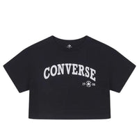 (WMNS) Converse Retro Chuck Cropped T-Shirt 'Black' 10026367-A02
