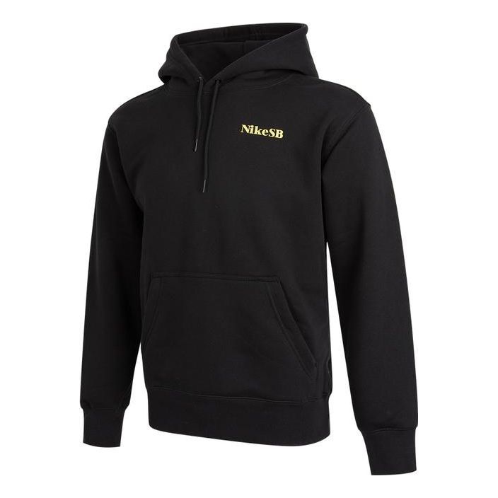 Nike Solid Color Alphabet Hooded Long Sleeves Hoodie Men's Black DA4256-010