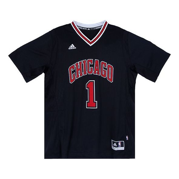 adidas Men Basketball NBA Chicago Bulls Derrick Rose Int Swingman 'Black Red' A58658