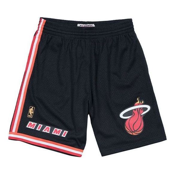 Mitchell & Ness NBA Swingman Shorts Miami Heat Road 1996-97 'Black Red' SMSHGS18239-MHEBLCK96