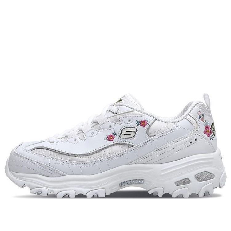 (WMNS) Skechers D'lites 1.0 GS White 11977-WHT