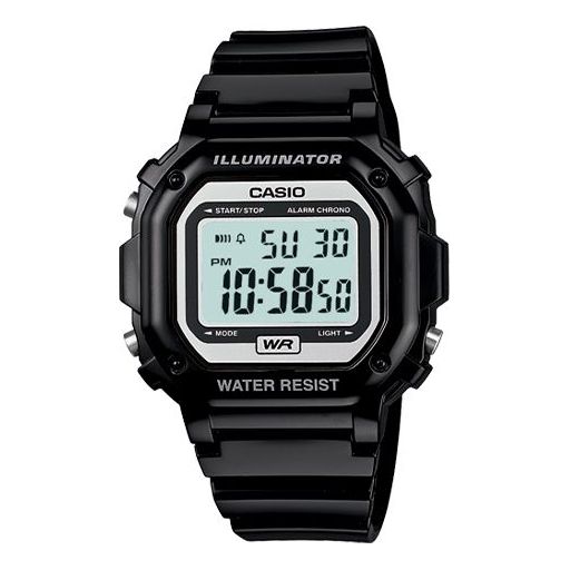 CASIO Waterproof Unisex Mens Black Digital F-108WHC-1A