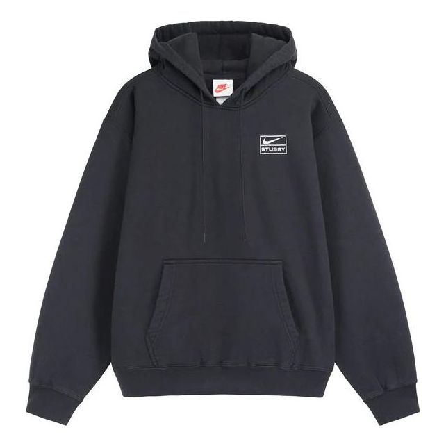 Nike x Stussy Logo Hoodie 'Black' DN4028-010