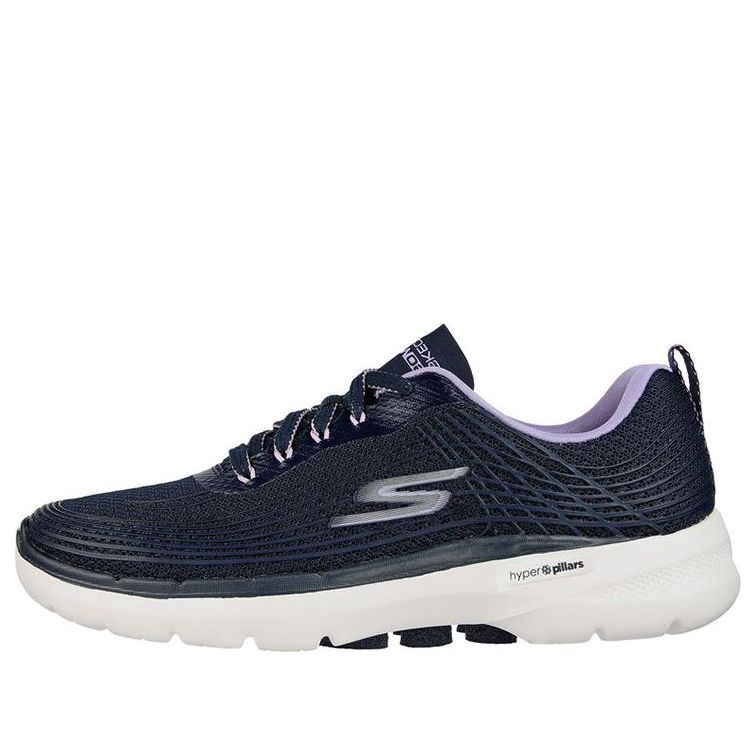 (WMNS) Skechers Go Walk 6 'Black Purple' 124554-NVLV