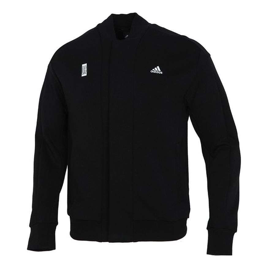 Men's adidas Martial Arts Series Logo Printing Sports Jacket Black H39208