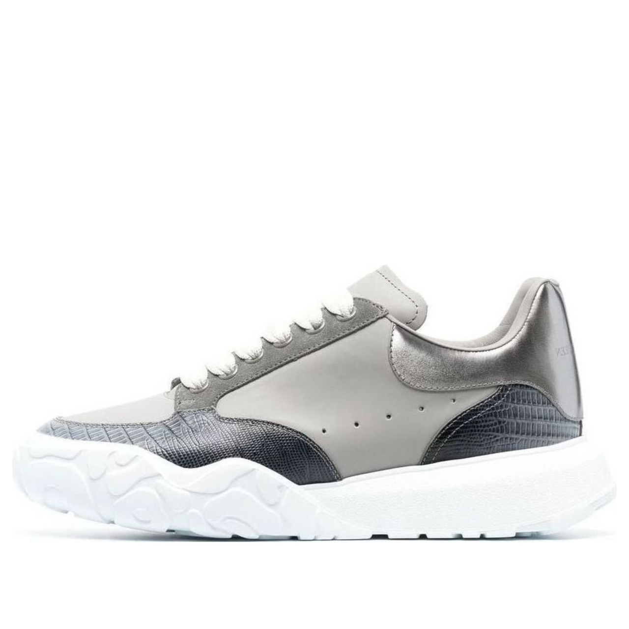 Alexander McQueen Court Trainer 'Grey Silver Navy White' 711132WIAAB1820