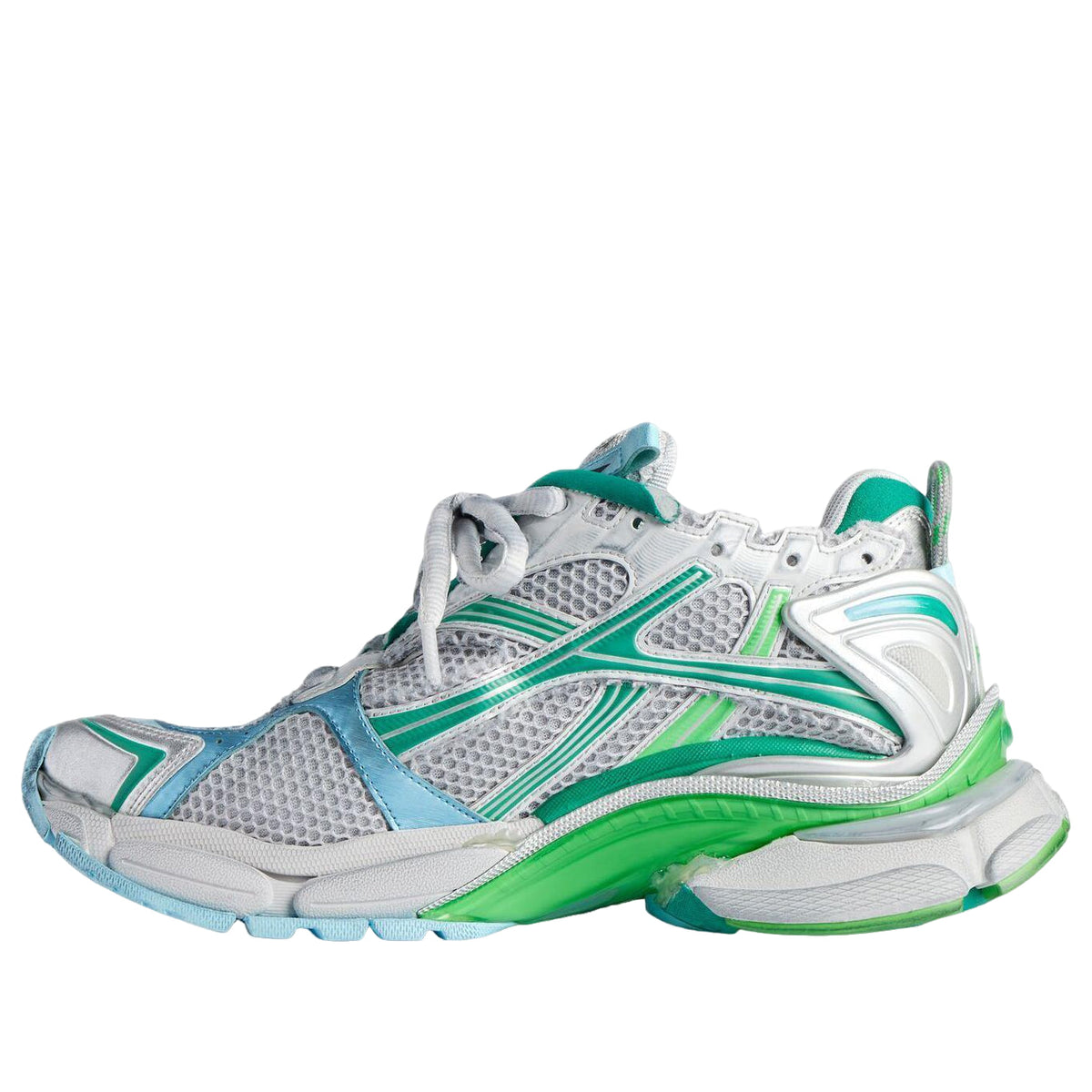 (WMNS) Balenciaga Runner Sneaker 'Grey Green Blue' 772767W3RMU1340