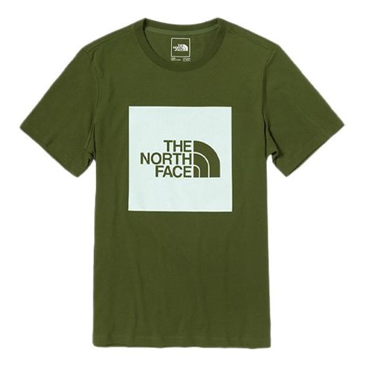 THE NORTH FACE Outdoor Casual Couple Style Short Sleeve Green 5B3E-37X