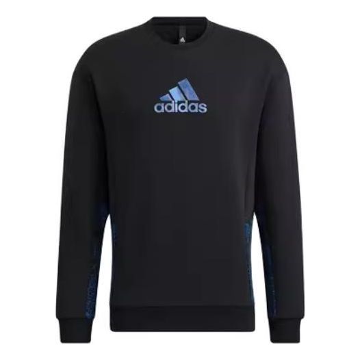 adidas Crew Sweatshirts 'Black Blue' HE2912