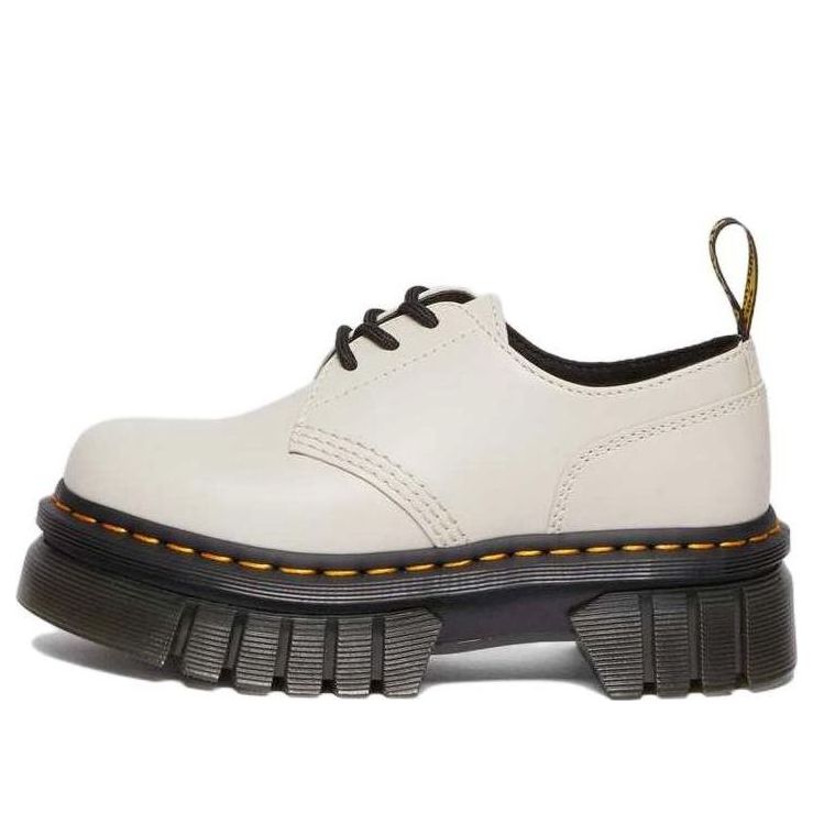 (WMNS) Dr. Martens Audrick Nappa Leather Platform Shoes 'Cobblestone Grey' 27147055