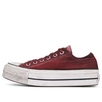 (WMNS) Converse Italian Crafted Dye Chuck Taylor All Star Platform Low Top Retro 'Red White' 566471C